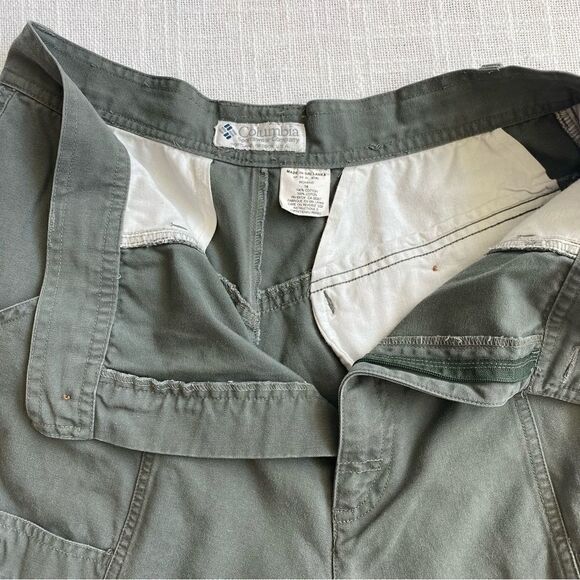 Columbia Sportswear Green 100% Cotton Shorts Pockets Hiking Size16 - Picture 11 of 13